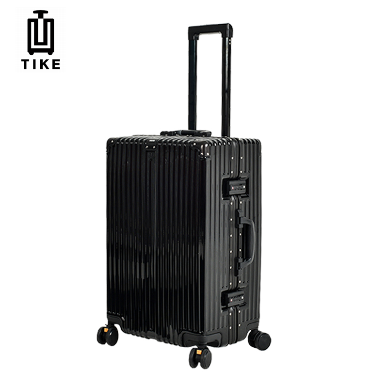 TIKE 883 Luggage 24 inches Aluminum frame wheeled trolley case travel bag suitcaise PC material 360 degree universal wheel Lightweight and durable